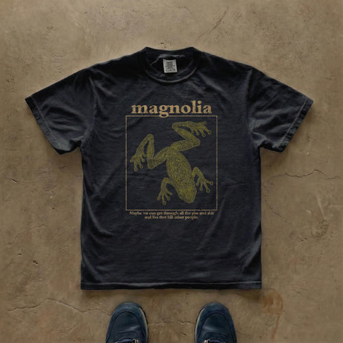 Magnolia Frog Rain Graphic T-shirt | Surreal Arthouse Movie Tee