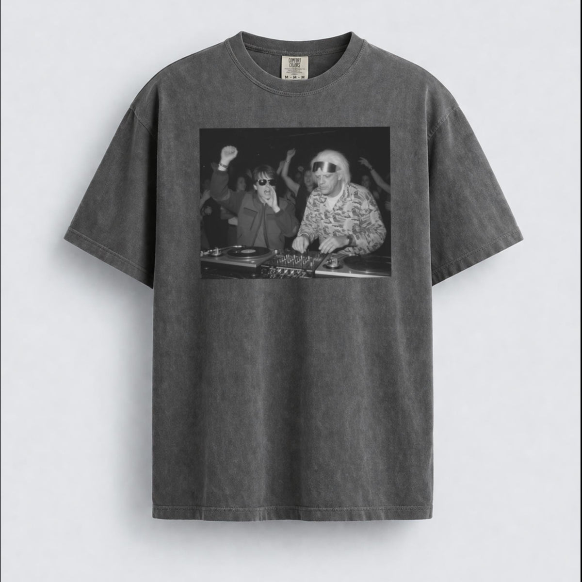 Back to the Future DJ Shirt, Marty McFly Doc Brown Retro Movie Tee