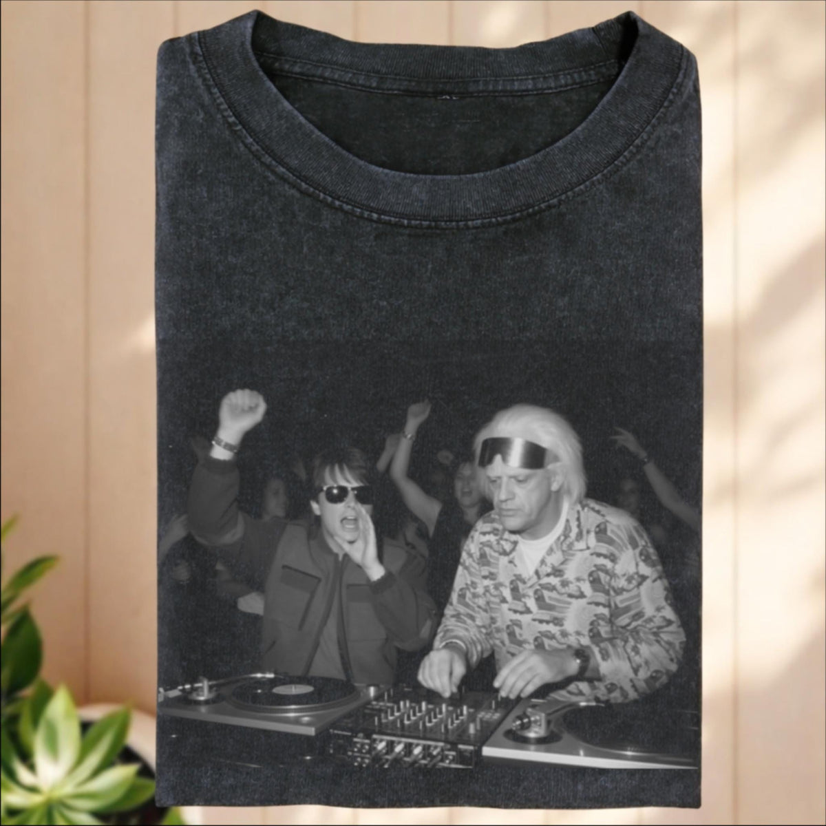 Back to the Future DJ Shirt, Marty McFly Doc Brown Retro Movie Tee