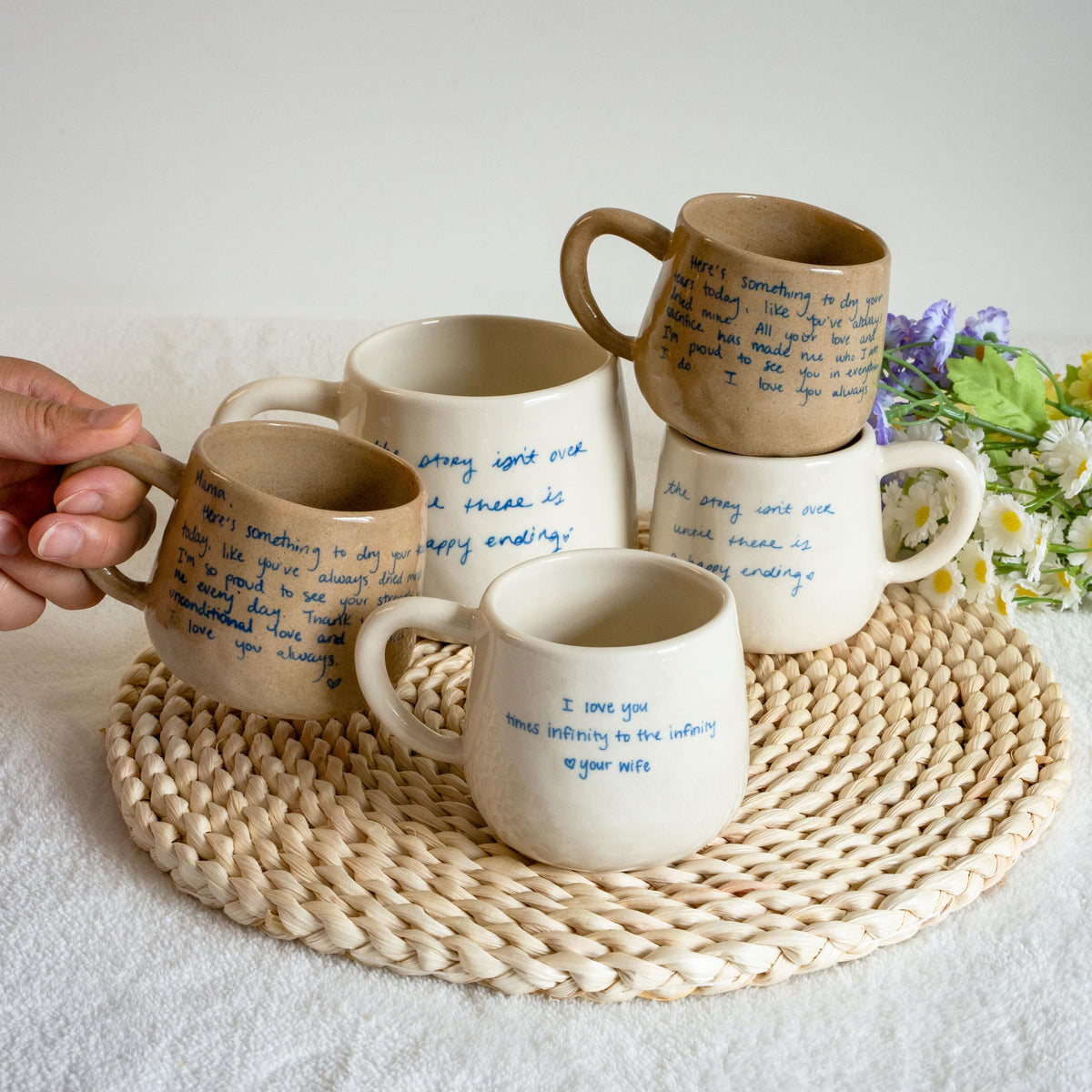 Your Own Handwritten Mug: Personalized Handmade Ceramic Mug