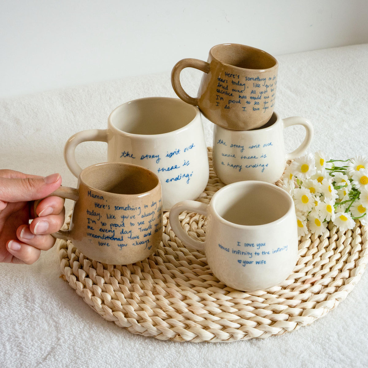 Your Own Handwritten Mug: Personalized Handmade Ceramic Mug