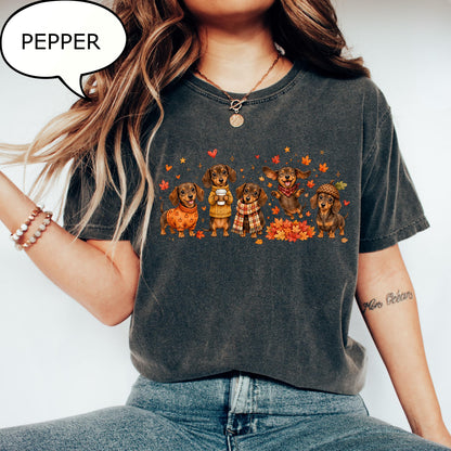 Comfort Colors®  Dog Fall T-Shirt, Autumn Dog Shirt,  Dog Lover Tee, Thanksgiving  Gift