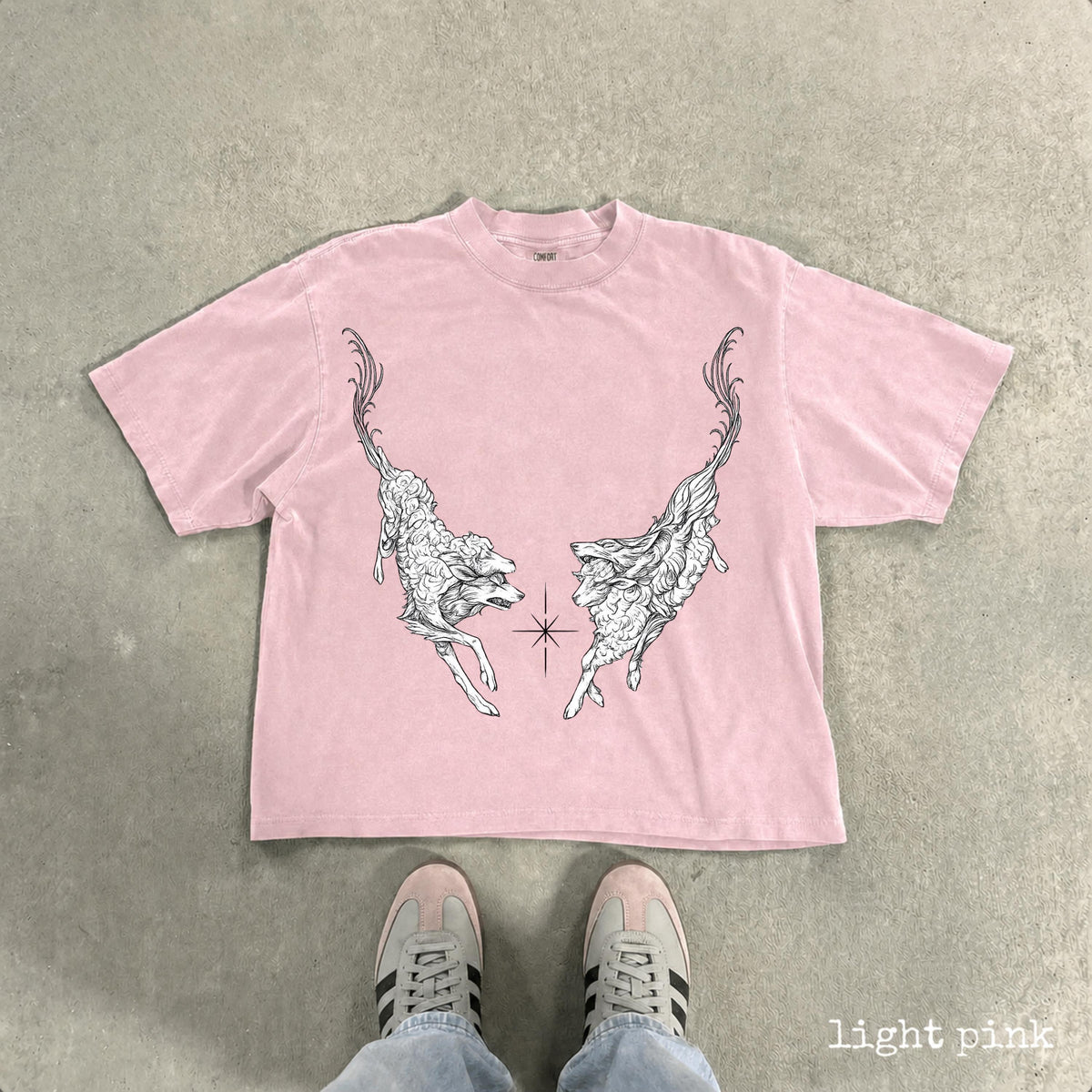 Vintage Mythical Deer Graphic Tee, Medieval Bestiary Shirt, Dark Academia Tattoo Tee, Gothic Fantasy Renaissance Engraving Shirt