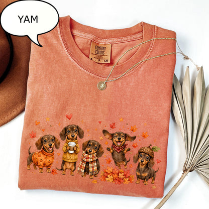 Comfort Colors®  Dog Fall T-Shirt, Autumn Dog Shirt,  Dog Lover Tee, Thanksgiving  Gift