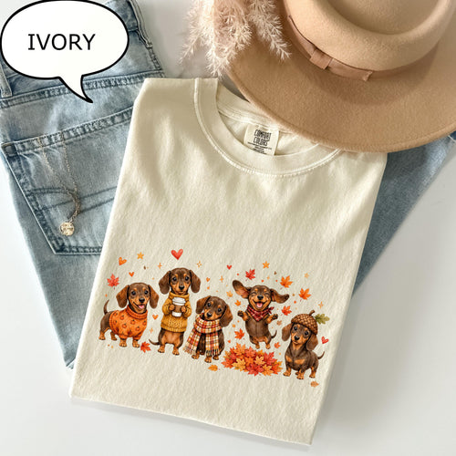 Comfort Colors®  Dog Fall T-Shirt, Autumn Dog Shirt,  Dog Lover Tee, Thanksgiving  Gift