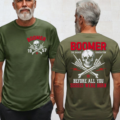 Boomer Custom Year T-shirt , Baby Bommer Before you were born , Vintage tee , Retro Fathers Gift