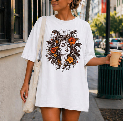 Vintage Medusa Feminist Tee | Retro Pop Art Empowerment Shirt | Greek Mythology Patriarchy Rebel Gift for Her