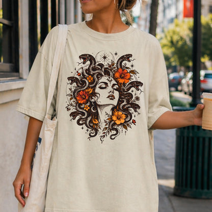 Vintage Medusa Feminist Tee | Retro Pop Art Empowerment Shirt | Greek Mythology Patriarchy Rebel Gift for Her