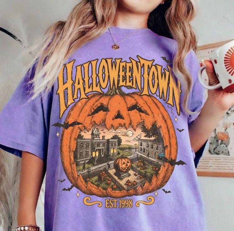 Comfort Colors® Halloweentown Est 1998 Shirt, Halloweentown University, Retro Halloweentown Shirt, Cute Fall Shirt, Halloween Graphic Tee