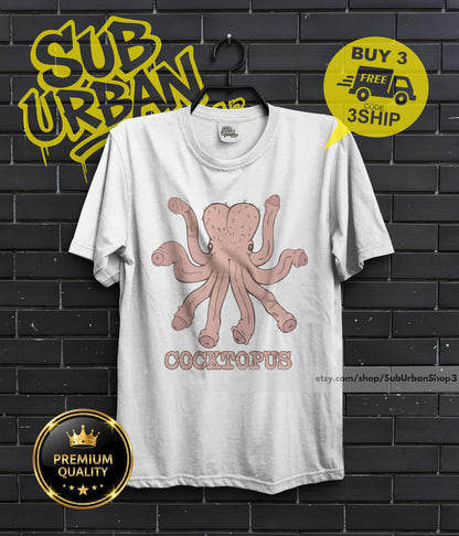 Cocktopus Funny Shirt, Humorous rude t-shirt, eat your protein shirt, breakfast of champions tee, humoristic shirt