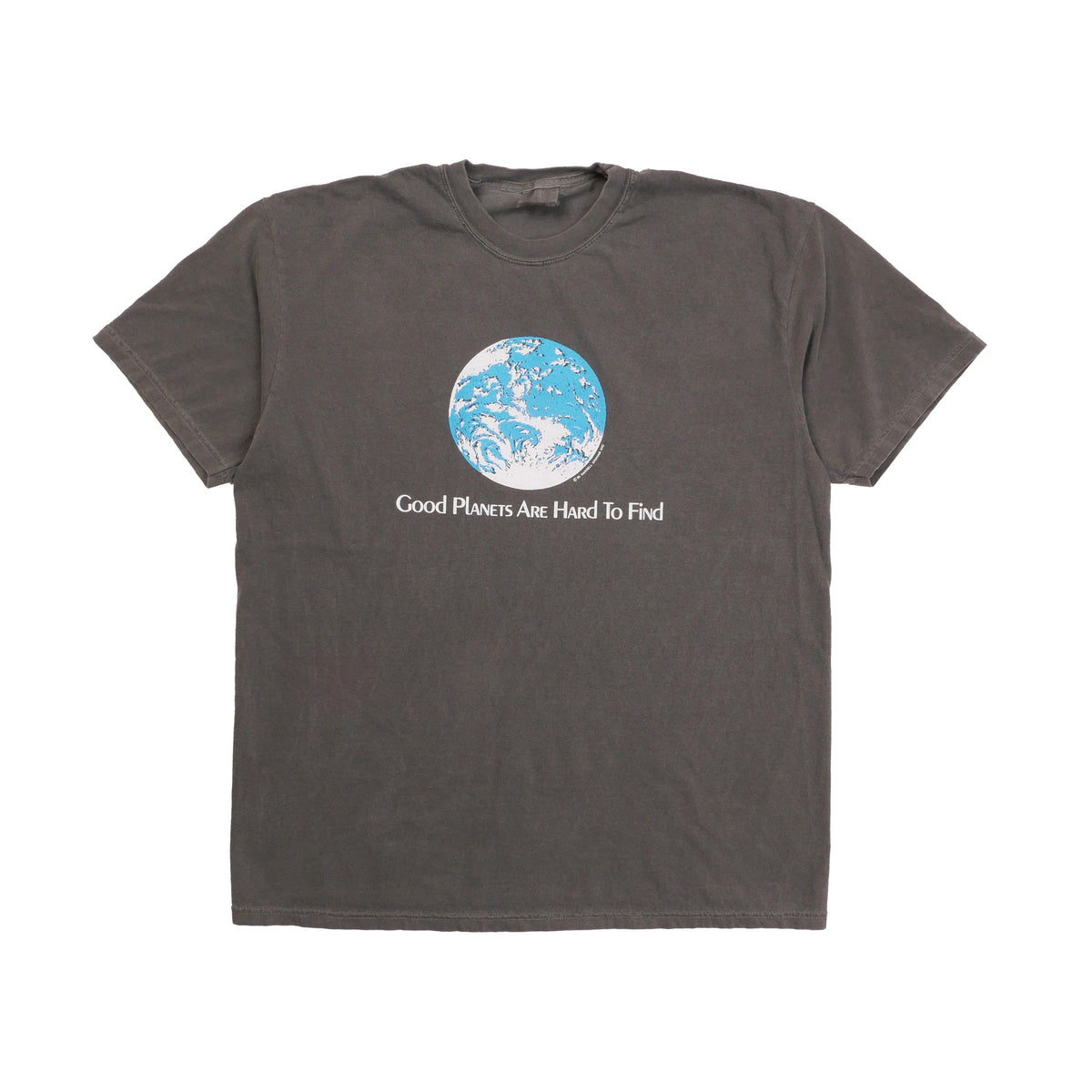 Good Planets Are Hard To Find Vintage Faded T-shirt Nasa Earth Globe Planet Outer Space Astronaut View Green Enviromental Peace - XL