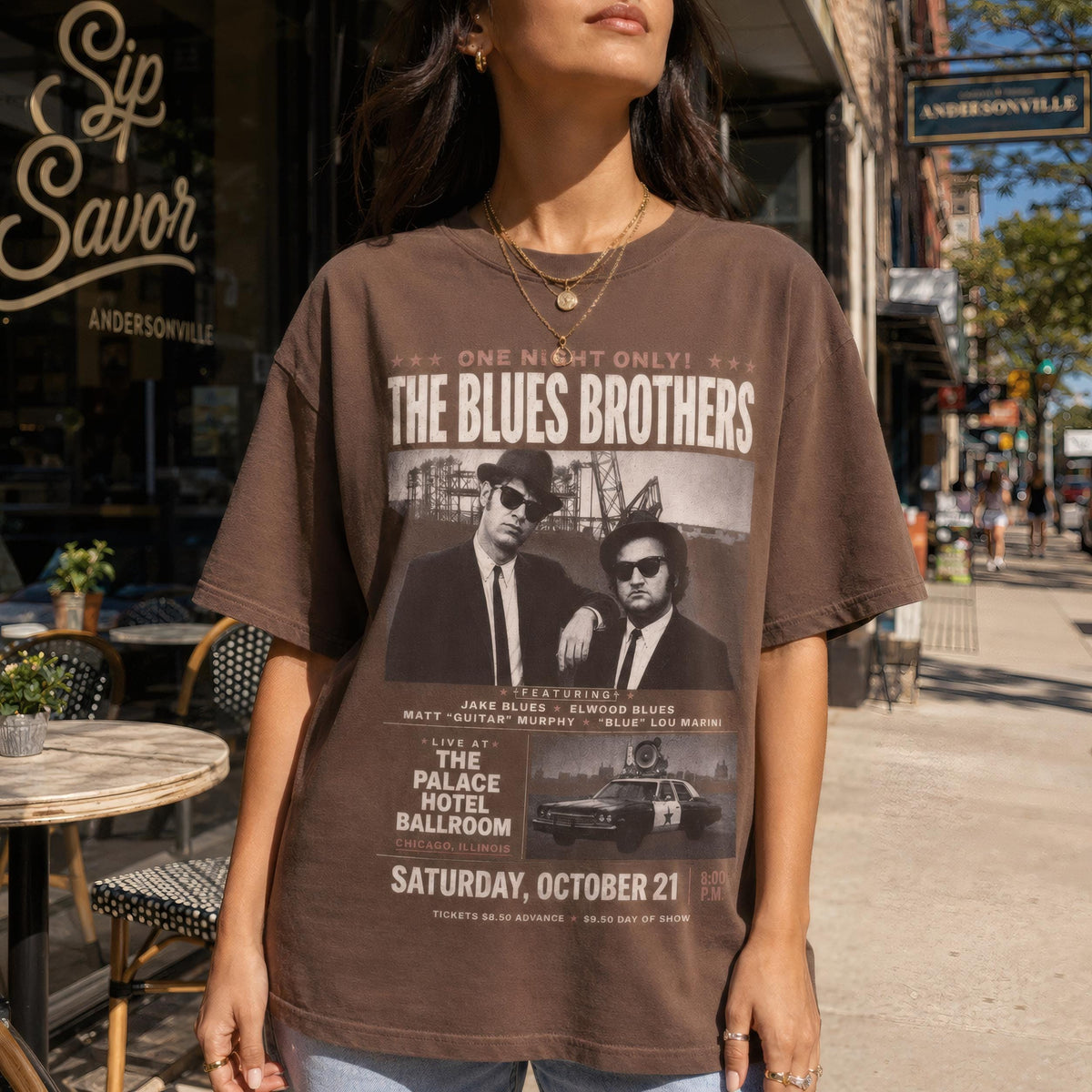 Blues Brothers Shirt, Vintage 80s Concert Tee with Retro Design