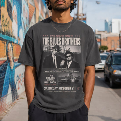Blues Brothers Shirt, Vintage 80s Concert Tee with Retro Design