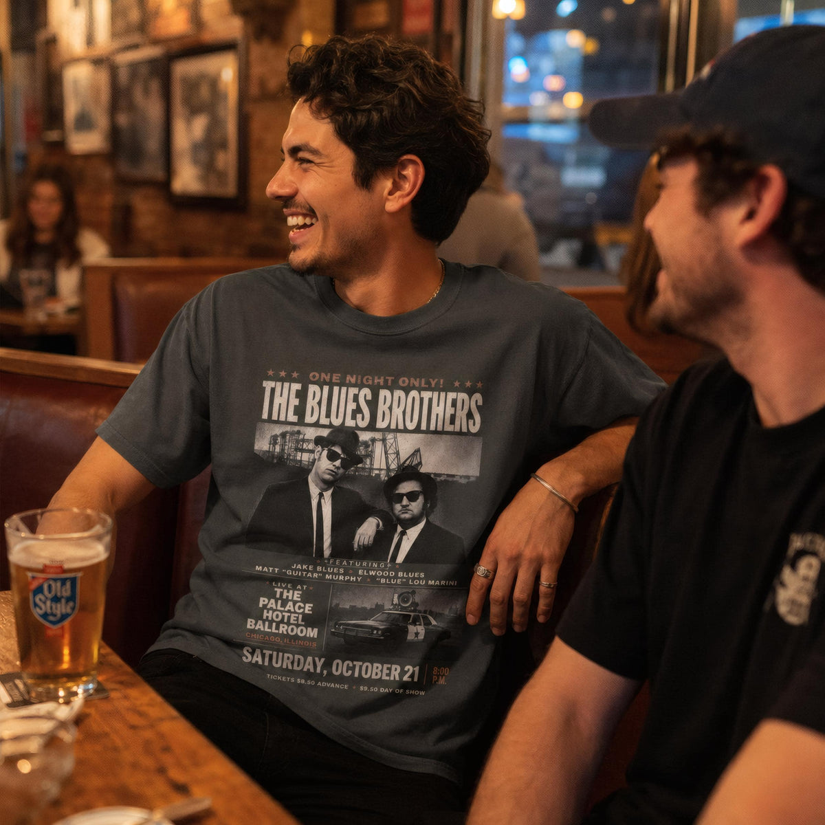 Blues Brothers Shirt, Vintage 80s Concert Tee with Retro Design