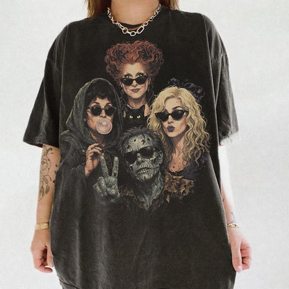 Retro Halloween Hocus Pocus Portrait Selfie Comfort Colors Shirt, Hocus Pocus Sanderson Sisters Witches Halloween Tee, Billy Butcherson Tee