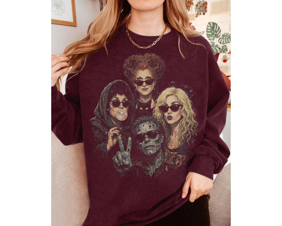 Retro Halloween Hocus Pocus Portrait Selfie Comfort Colors Shirt, Hocus Pocus Sanderson Sisters Witches Halloween Tee, Billy Butcherson Tee