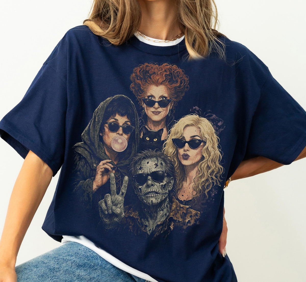 Retro Halloween Hocus Pocus Portrait Selfie Comfort Colors Shirt, Hocus Pocus Sanderson Sisters Witches Halloween Tee, Billy Butcherson Tee