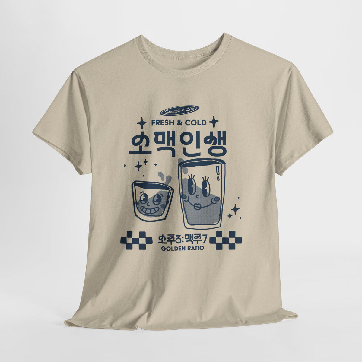 Somaek Korean Drink Illustration Tee | Retro Soju Beer Graphic Shirt