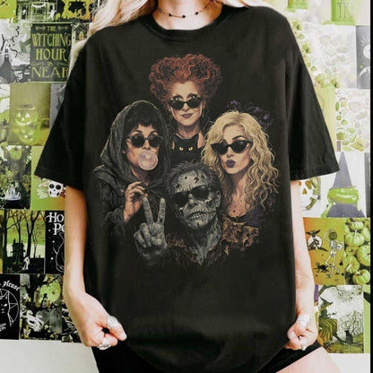 Retro Halloween Hocus Pocus Portrait Selfie Comfort Colors Shirt, Hocus Pocus Sanderson Sisters Witches Halloween Tee, Billy Butcherson Tee