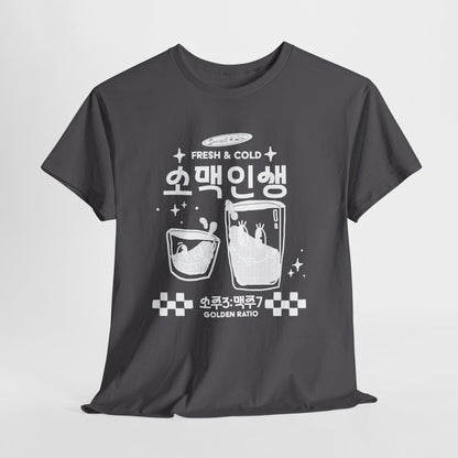 Somaek Korean Drink Illustration Tee | Retro Soju Beer Graphic Shirt