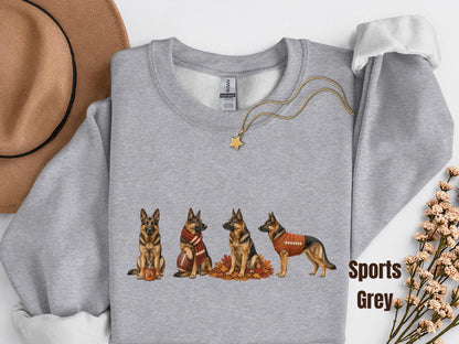Fall German Shepherd Shirt, Comfort Colors Shirt, Autumn Football German Shepherd Sweatshirt, Dog Graphic Tee, GSD Mom Shirt, Dog Dad Gift