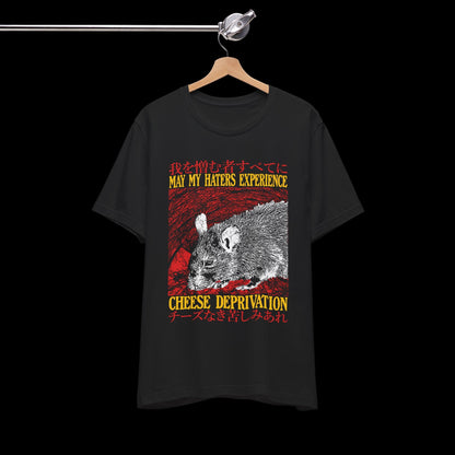 May My Haters Experience Cheese Deprivation Rat T-Shirt | Funny Vintage Japanese