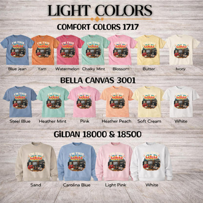 Colorful Retro Shirt, I'm This Old Graphic with 80s 90s Nostalgia