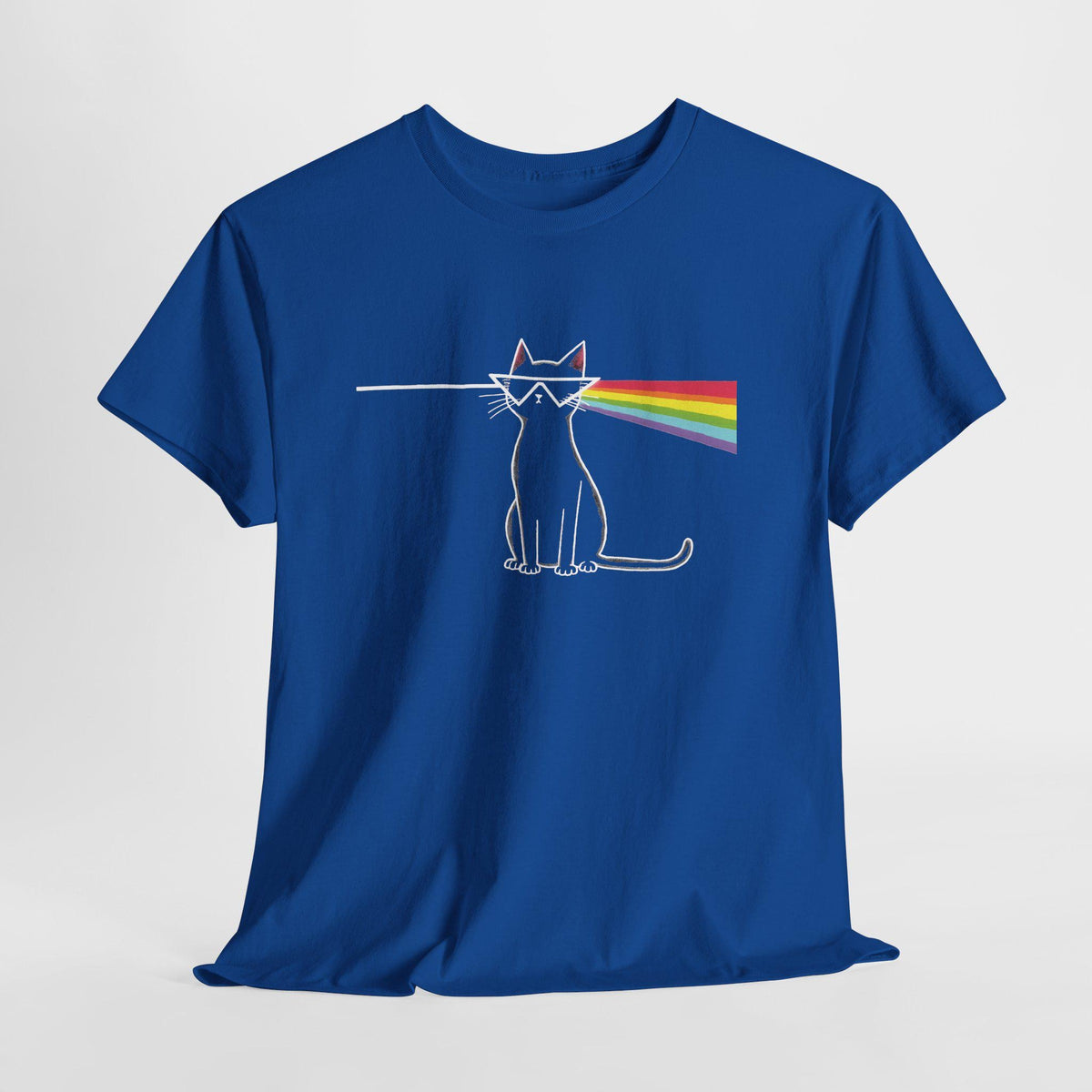 Dark Side of the Meow Cat T-Shirt: Pink Floyd Inspired Funny Tee