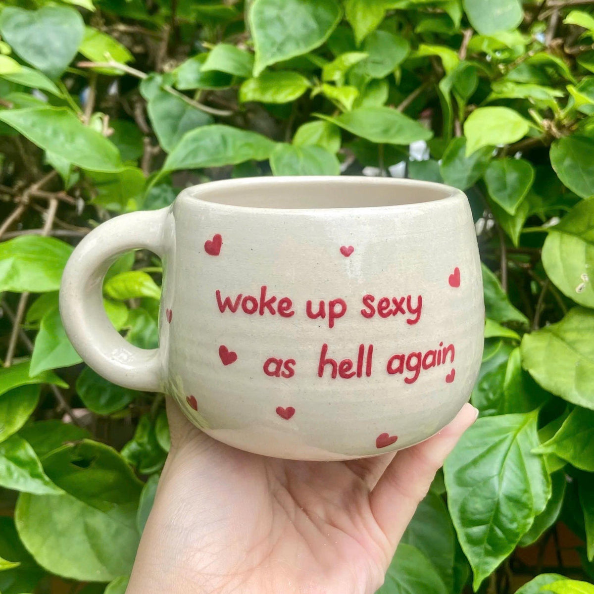 Personalized Cappuccino Cup – Custom Name Ceramic Mug, Handmade Pottery