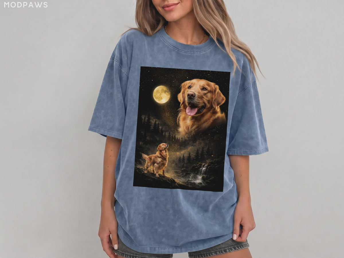 Custom Comfort Colors Pet Photo Shirt  Custom Dog Moon Shirt Personalized Pet Shirt Custom Cat Shirt Your Pet Howling to The Moon Tee