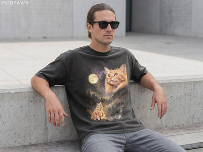 Custom Comfort Colors Pet Photo Shirt  Custom Dog Moon Shirt Personalized Pet Shirt Custom Cat Shirt Your Pet Howling to The Moon Tee