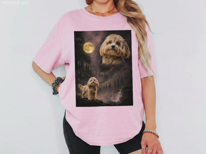 Custom Comfort Colors Pet Photo Shirt  Custom Dog Moon Shirt Personalized Pet Shirt Custom Cat Shirt Your Pet Howling to The Moon Tee