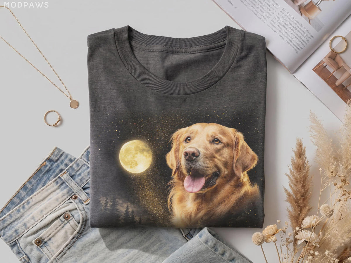 Custom Comfort Colors Pet Photo Shirt  Custom Dog Moon Shirt Personalized Pet Shirt Custom Cat Shirt Your Pet Howling to The Moon Tee