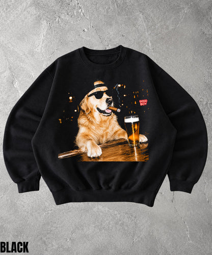 Golden Retriever Drinking Beer Graphic T-Shirt,Sarcastic Dog Meme Shirt,Golden Retriever Lovers Gift,Retriever Mom Dad Shirt,Stupid Shirt