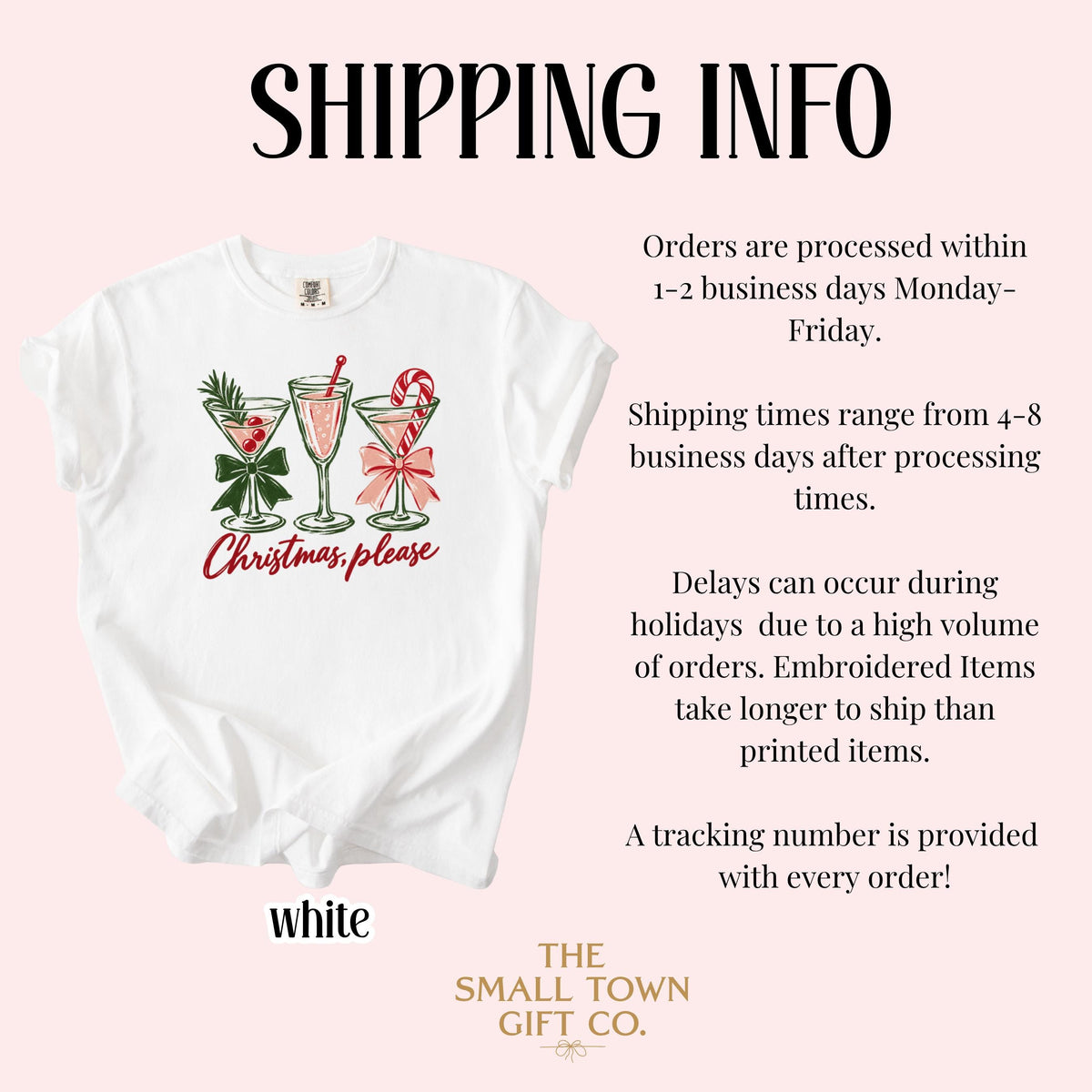 Christmas Cocktail Comfort Colors® Shirt Preppy Coquette Hotel Room Service T-shirt Retro Holiday Aesthetic Tee Pink Girly Xmas Tshirt