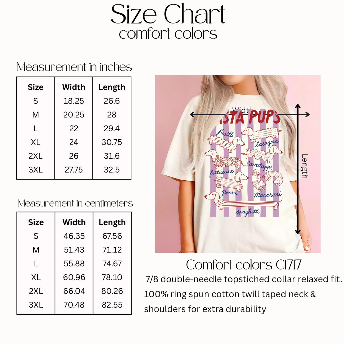 Pasta Pups Dachshund T-Shirt, Cute Doxie Wiener Dog Graphic Tee, Funny Italian Foodie Pasta Lover Shirt, Cute Dog Mom Birthday Gift