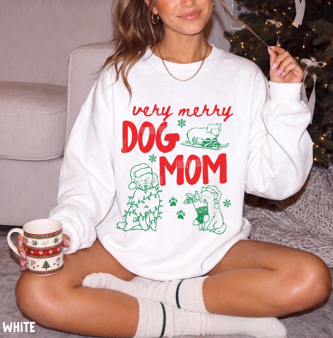 Christmas Dog Mom Sweatshirt, Dog Mama Sweatshirt, Christmas Gifts for Dog Mom, Funny Dog Sweatshirt, Dog Lover Gift, Merry Dog Mom Shirt