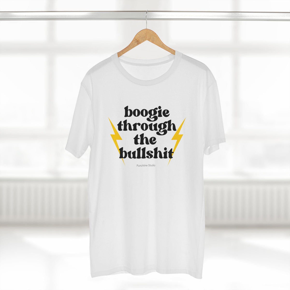 Boogie Through the Bullshit T-Shirt – Retro Graphic Tee, Statement Shirt, Regular Fit Cotton Tee