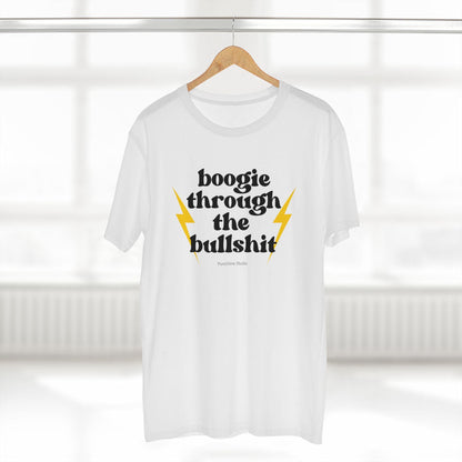 Boogie Through the Bullshit T-Shirt – Retro Graphic Tee, Statement Shirt, Regular Fit Cotton Tee