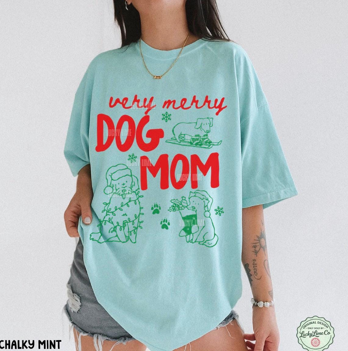 Christmas Dog Mom Shirt, Dog Mama Tshirt, Christmas Gift for Dog Mom, Funny Dog Tee, Dog Lover Gift, Merry Dog Mom Shirt, Xmas Graphic Tee