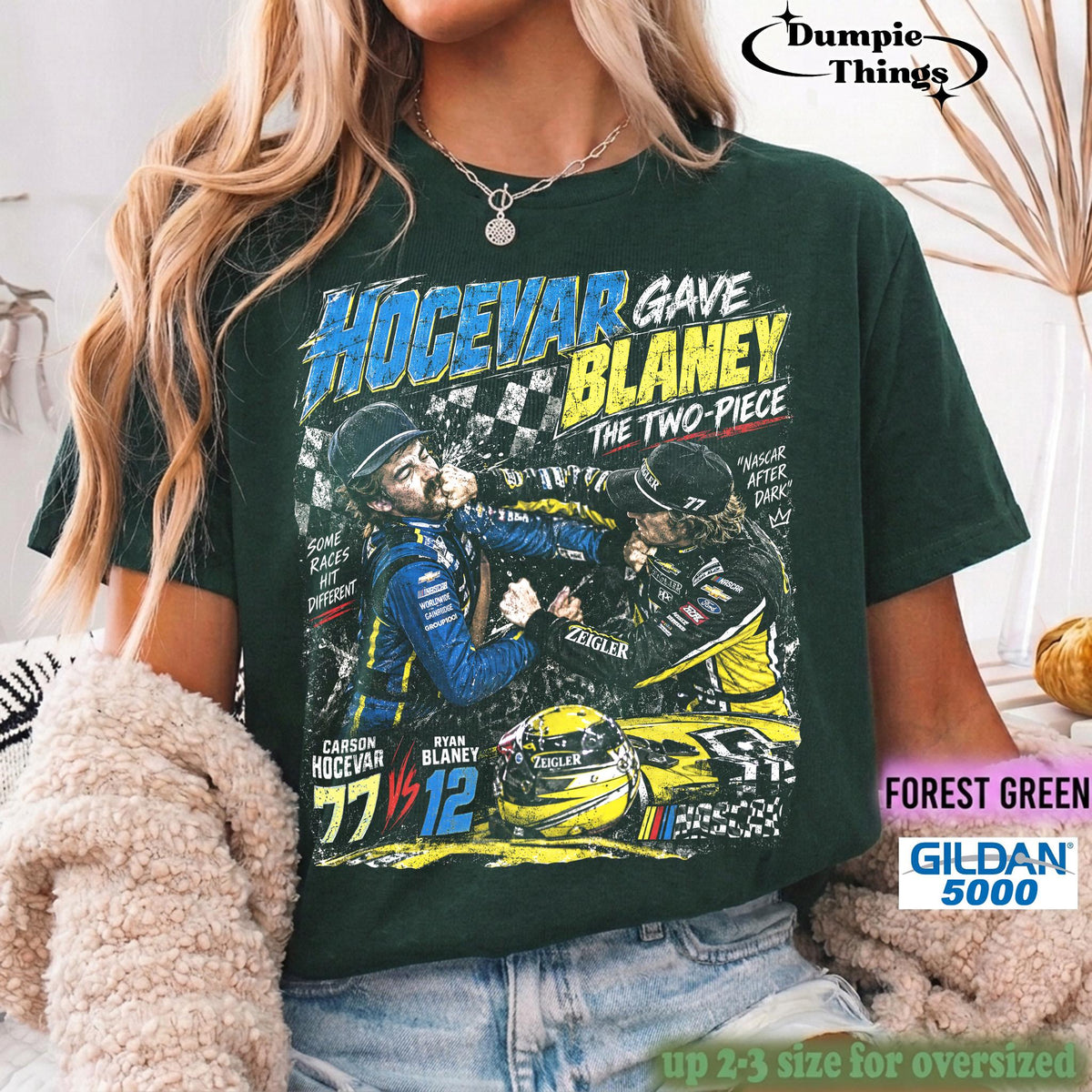 Hocevar Really Gave Blaney The Two-Piece Comfort Colors® Shirt Carson Hocevar Ryan Blaney Fight Sweatshirt, Racing Graphic Tee