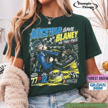 Hocevar Really Gave Blaney The Two-Piece Comfort Colors® Shirt Carson Hocevar Ryan Blaney Fight Sweatshirt, Racing Graphic Tee