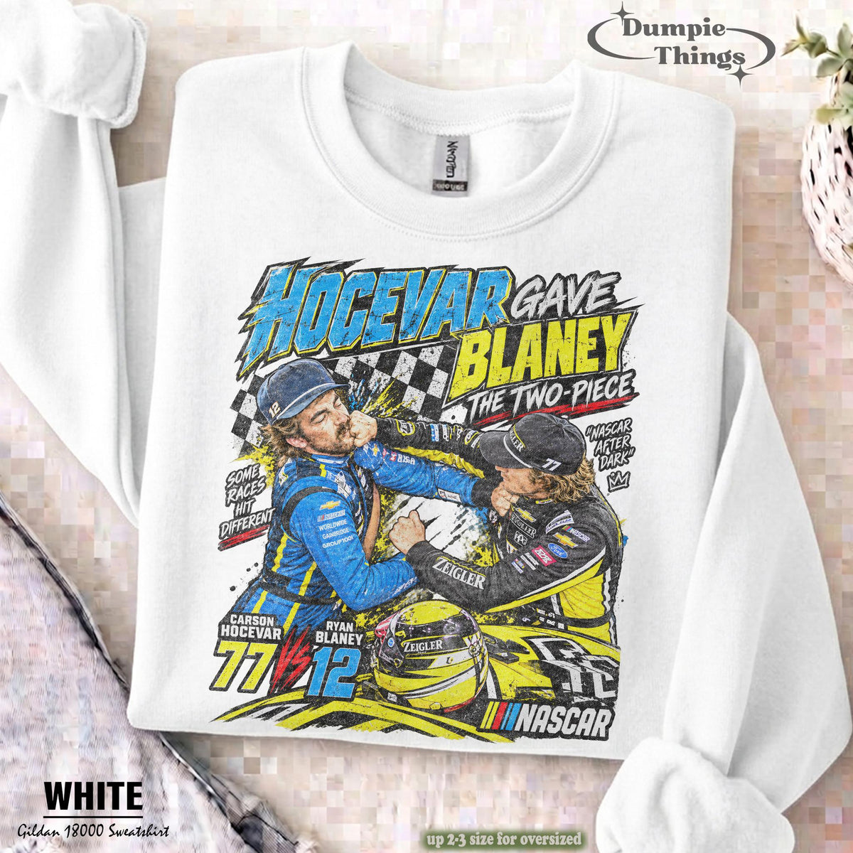 Hocevar Really Gave Blaney The Two-Piece Comfort Colors® Shirt Carson Hocevar Ryan Blaney Fight Sweatshirt, Racing Graphic Tee